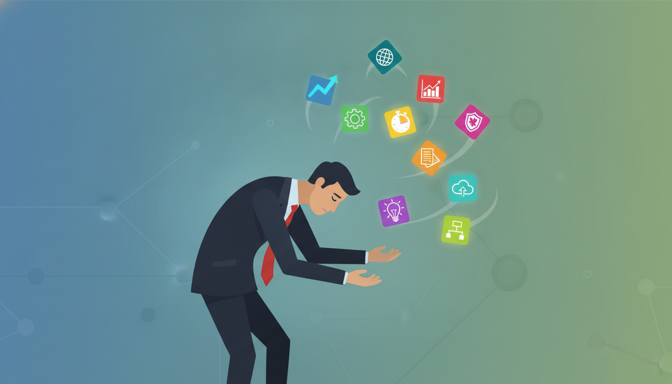 O custo mental do multitasking e a perda de foco. Fonte: Criação própria com IA.