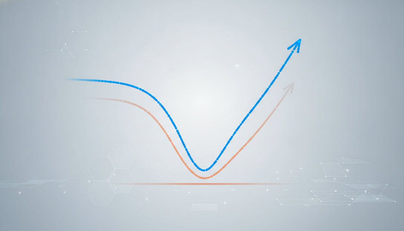 The J-Curve illustrating the initial impact of change followed by growth. Source: Own creation with AI
